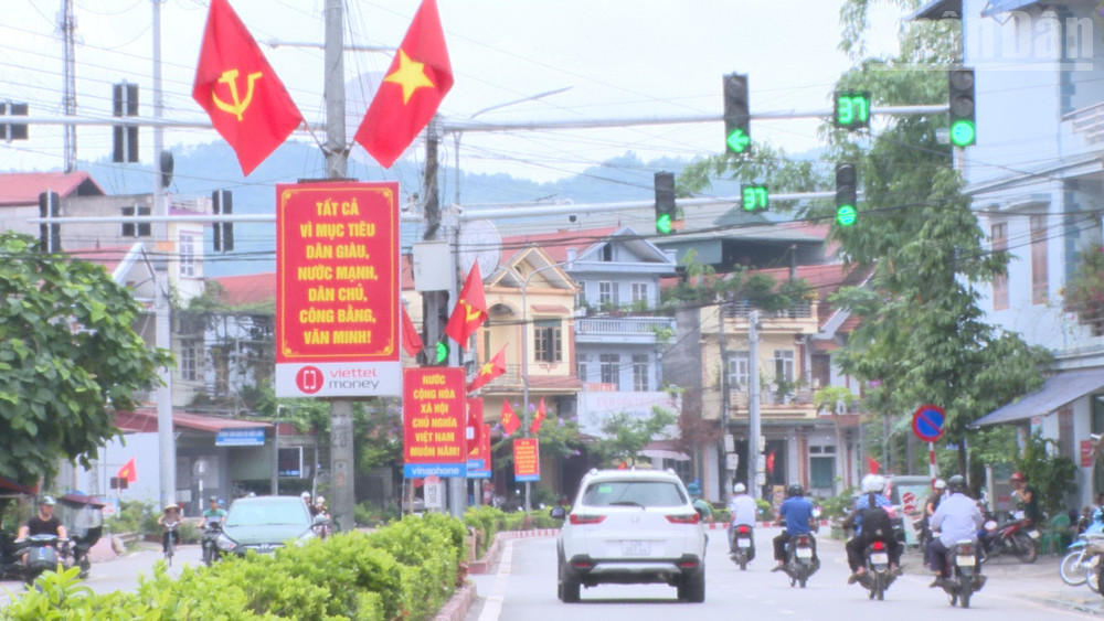 Cảnh quan đô thị của xã Thất Khê, tỉnh Lạng Sơn được chú trọng chỉnh trang. ndo_tr_atk30.jpg
