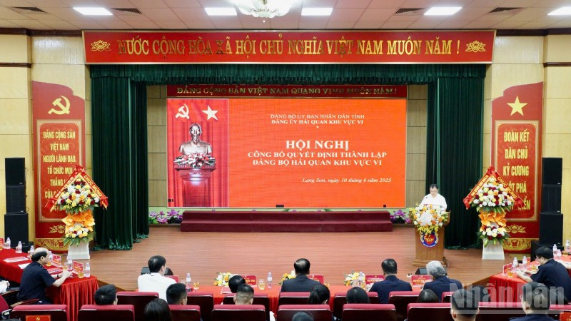 Quang cảnh Hội nghị công bố thành lập Đảng bộ Hải quan khu vực VI.