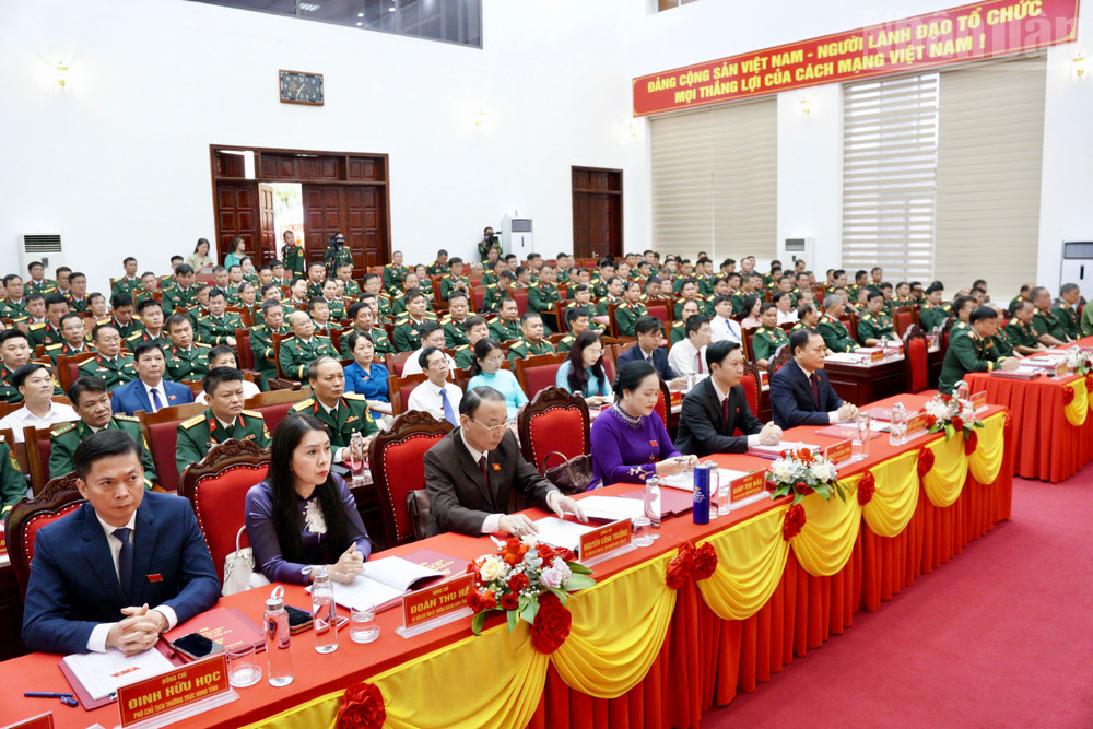 Các đại biểu dự Đại hội Đại biểu Đảng bộ Quân sự tỉnh Lạng Sơn lần thứ XVII, nhiệm kỳ 2025-2030. ndo_tr_img-0163.jpg