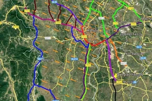 Sơ đồ hướng dẫn phân luồng phân luồng giao thông.