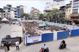 Hai bể điều tiết tại chợ Hàng Da dự kiến sẽ hoàn thành kỹ thuật trước ngày 30/4.