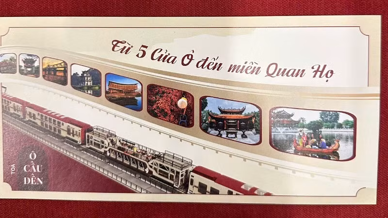 Tuyến tàu du lịch “Từ 5 Cửa Ô đến miền Quan họ” sẽ khởi hành từ ga Hà Nội đến ga Từ Sơn (Bắc Ninh) và ngược lại. 