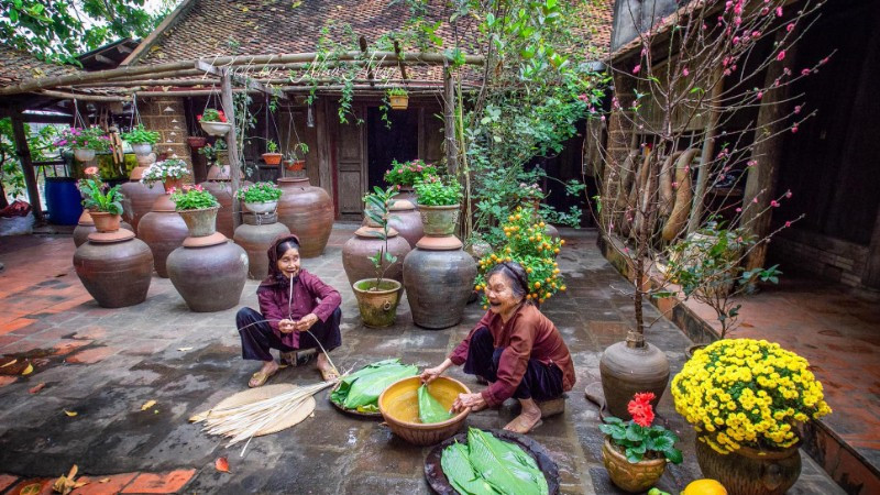 Khung cảnh sinh hoạt ở Làng cổ Đường Lâm (Hà Nội). (Ảnh: NINA MAY) 241-nina-may-9555.jpg