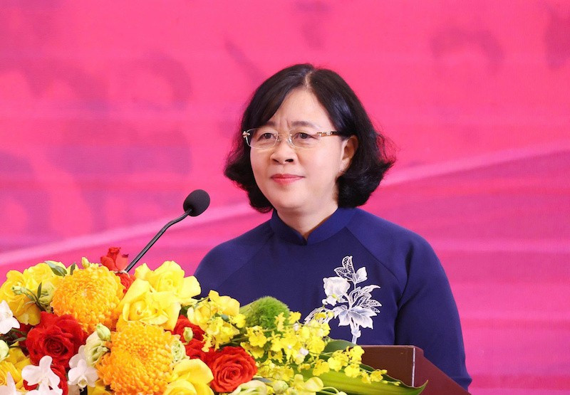 Đồng chí Bùi Thị Minh Hoài, Ủy viên Bộ Chính trị, Bí thư Thành ủy Hà Nội, Trưởng Đoàn đại biểu Quốc hội thành phố Hà Nội. e0b416fbc8f045ae1ce1.jpg
