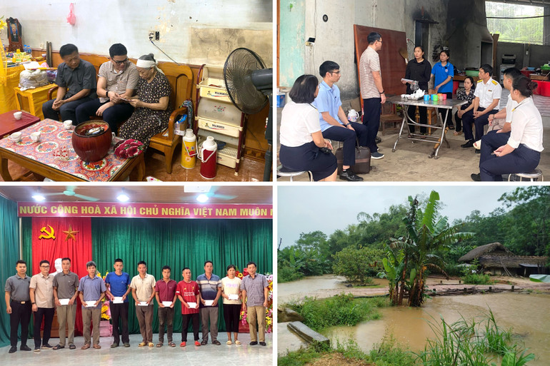 Mỗi địa phương Đoàn công tác đi qua đều cảm nhận thấy sự mất mát và tổn thất về người, tài sản và hoa màu của bà con vùng bão lũ là vô cùng lớn