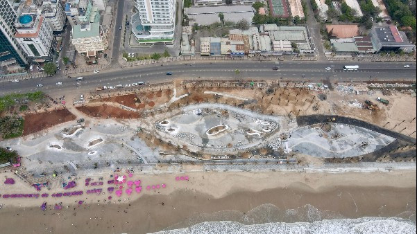 Toàn cảnh dự án đang thực hiện những công tác cuối cùng.