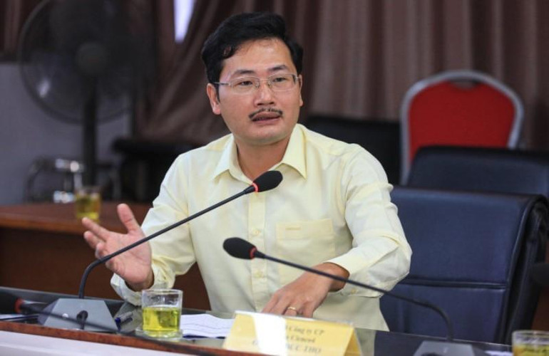 Phó Tổng Giám đốc Tập đoàn Cienco 4 Lê Đức Thọ phát biểu tại tọa đàm.