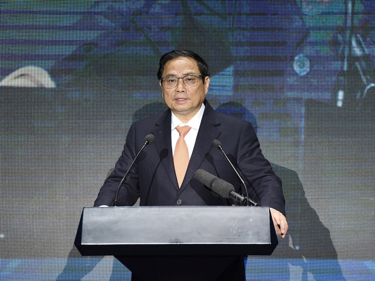 Thủ tướng Phạm Minh Chính phát biểu tại lễ khánh thành.