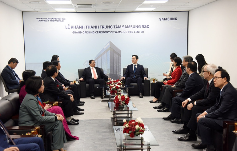 [Ảnh] Thủ tướng Phạm Minh Chính dự khánh thành Trung tâm Nghiên cứu và Phát triển của Samsung ảnh 3