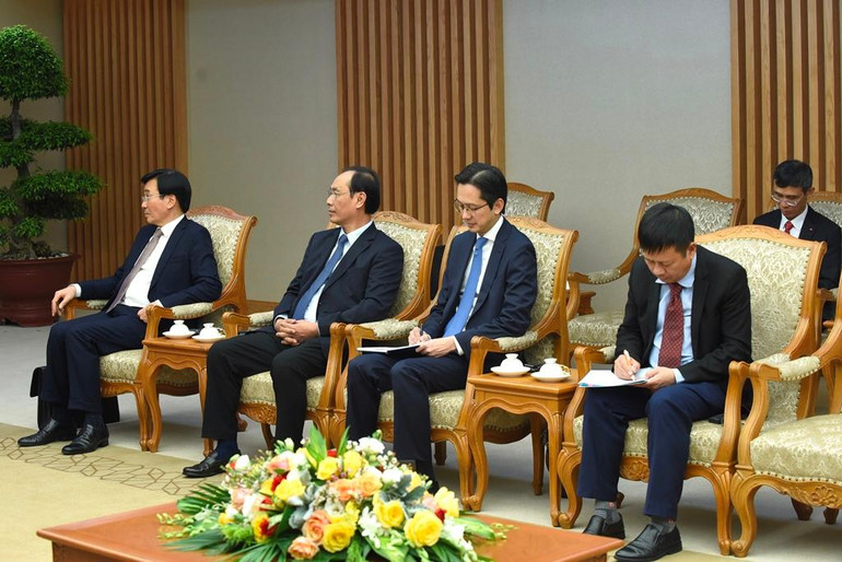 Đại diện các bộ, ban, ngành của Chính phủ Việt Nam tham dự buổi tiếp.