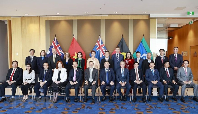 [Ảnh] Hoạt động của Chủ tịch Quốc hội Vương Đình Huệ tại Australia ảnh 6