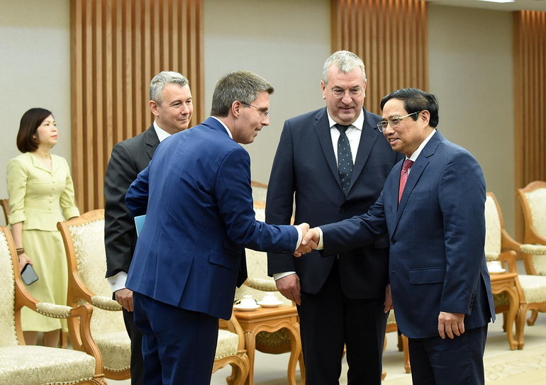 [Ảnh] Thủ tướng tiếp Bộ trưởng-Thủ hiến Chính phủ Cộng đồng người Bỉ nói tiếng Pháp Wallonie-Bruxelles ảnh 2