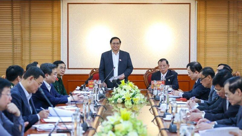 Thủ tướng Phạm Minh Chính phát biểu tại buổi làm việc với Hội Cựu chiến binh Việt Nam.