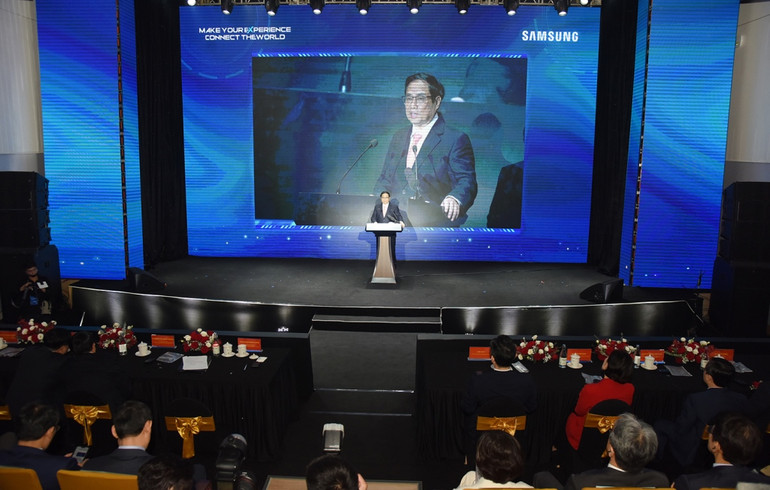 [Ảnh] Thủ tướng Phạm Minh Chính dự khánh thành Trung tâm Nghiên cứu và Phát triển của Samsung ảnh 5