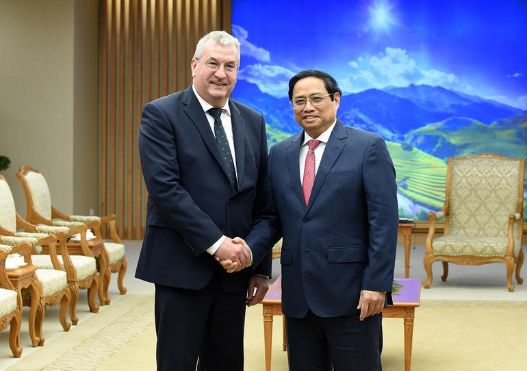 [Ảnh] Thủ tướng tiếp Bộ trưởng-Thủ hiến Chính phủ Cộng đồng người Bỉ nói tiếng Pháp Wallonie-Bruxelles ảnh 1