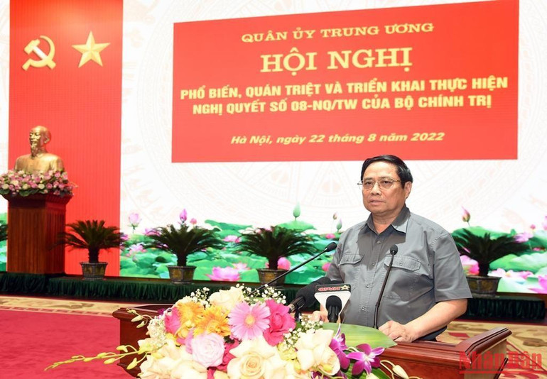 Thủ tướng Phạm Minh Chính phát biểu chỉ đạo Hội nghị quán triệt và triển khai thực hiện Nghị quyết 08-NQ/TW.