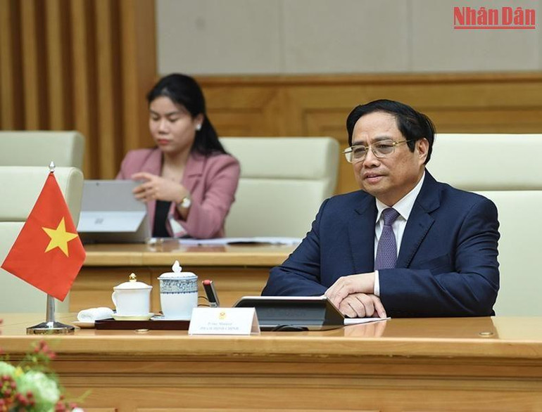 [Ảnh] Thủ tướng Phạm Minh Chính tiếp Tổng thống Cộng hòa Singapore Halimah Yacob ảnh 5