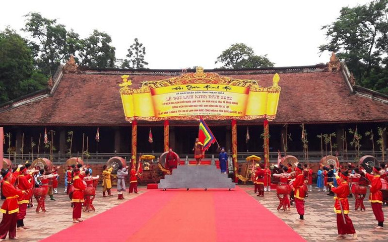 Một cảnh trong chương trình nghệ thuật “Hào khí Lam Sơn - tỏa sáng, trường tồn”.