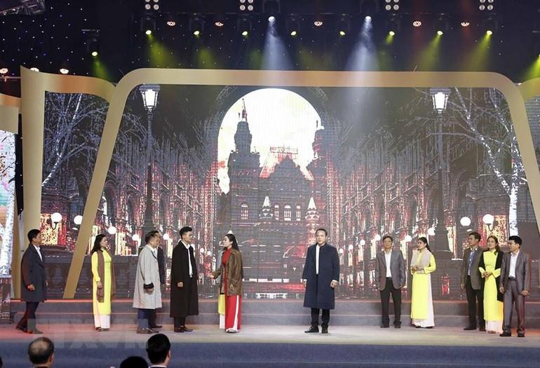 Chương trình nghệ thuật tại Lễ kỷ niệm. (Ảnh: Thống Nhất/TTXVN)