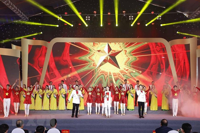 Chương trình nghệ thuật tại Lễ kỷ niệm. (Ảnh: Thống Nhất/TTXVN)