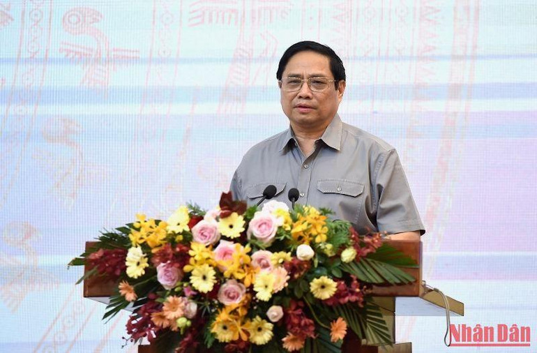 Thủ tướng Phạm Minh Chính phát biểu ý kiến khai mạc hội nghị.