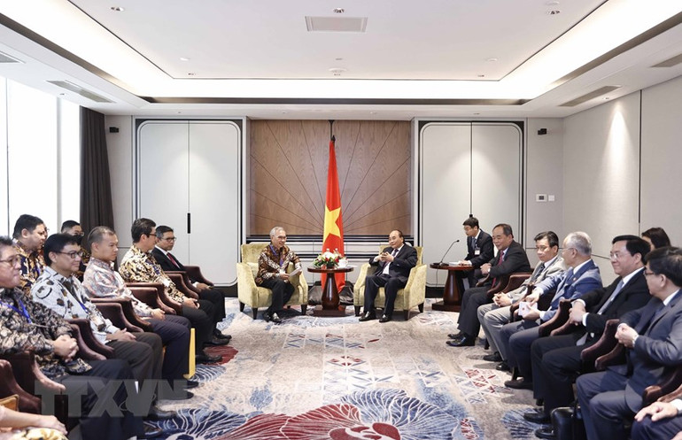 [Ảnh] Hoạt động của Chủ tịch nước Nguyễn Xuân Phúc tại Indonesia ảnh 6