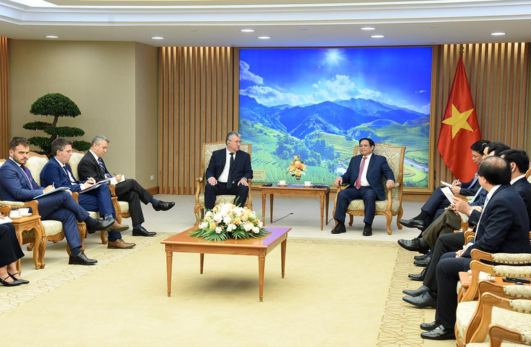 [Ảnh] Thủ tướng tiếp Bộ trưởng-Thủ hiến Chính phủ Cộng đồng người Bỉ nói tiếng Pháp Wallonie-Bruxelles ảnh 9