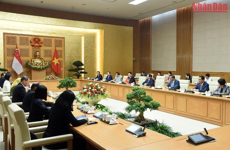 [Ảnh] Thủ tướng Phạm Minh Chính tiếp Tổng thống Cộng hòa Singapore Halimah Yacob ảnh 9