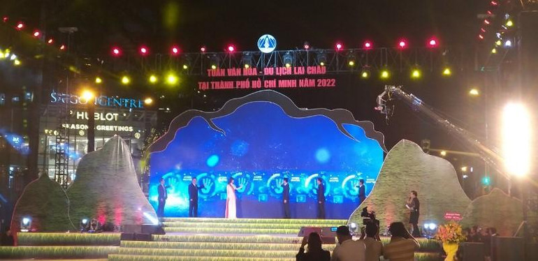 Nghi thức khai mạc Tuần Văn hóa-Du lịch Lai Châu tại Thành phố Hồ Chí Minh.