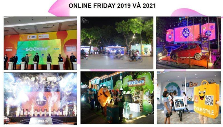 Các hoạt động diễn ra trong chương trình Online Friday 2019 và 2021.