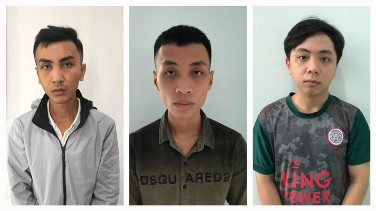 Các đối tượng: Đặng Quốc Ánh, Đặng Quốc Huân và Đặng Văn Tỉnh (từ trái qua).