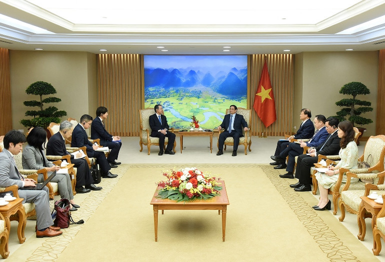 Quang cảnh buổi tiếp. (Ảnh: Trần Hải)