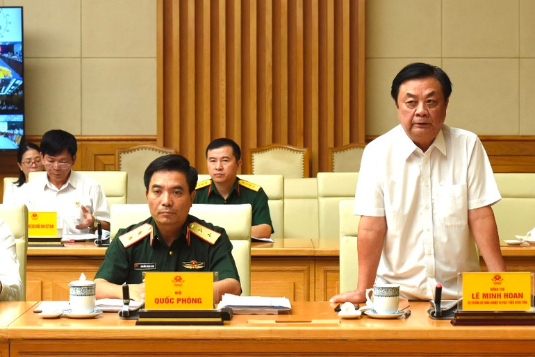 Bộ trưởng Nông nghiệp và Phát triển nông thôn Lê Minh Hoan phát biểu.