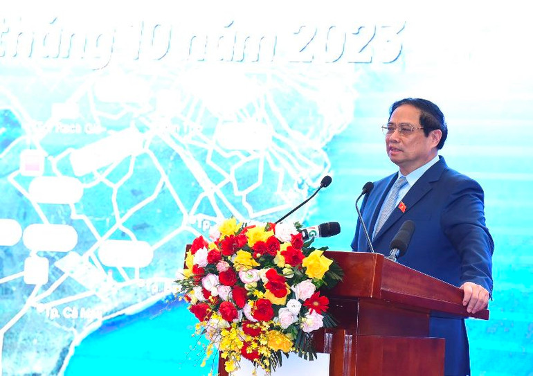 Thủ tướng Phạm Minh Chính phát biểu ý kiến tại buổi lễ.