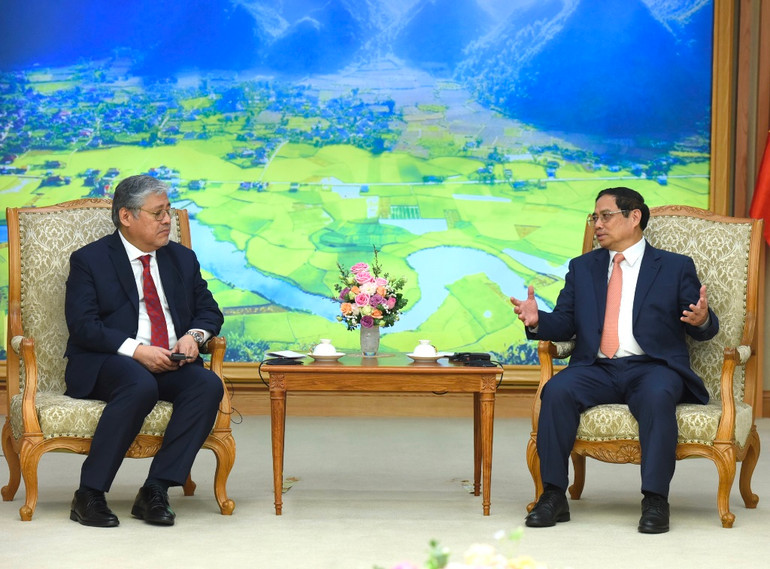 Thủ tướng Phạm Minh Chính tiếp Bộ trưởng Ngoại giao Philippines Enrique Manalo.