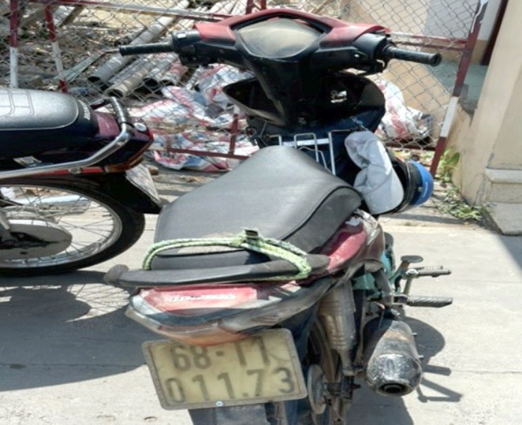 Chiếc xe mô-tô Hải cướp của nạn nhân.