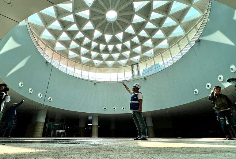 Dấu ấn biểu tượng của tuyến metro Bến Thành-Suối Tiên là hạng mục Giếng trời lấy sáng (toplight), thuộc khu vực nhà ga Trung tâm Bến Thành.