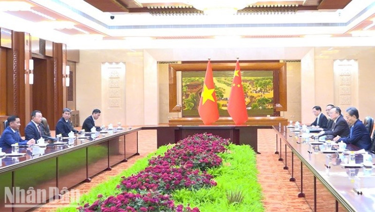 Quang cảnh cuộc hội kiến. (Ảnh: HỒ QUÂN)