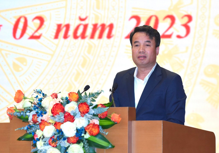 Ông Nguyễn Thế Mạnh, Tổng Giám đốc Bảo hiểm xã hội Việt Nam Phát biểu.