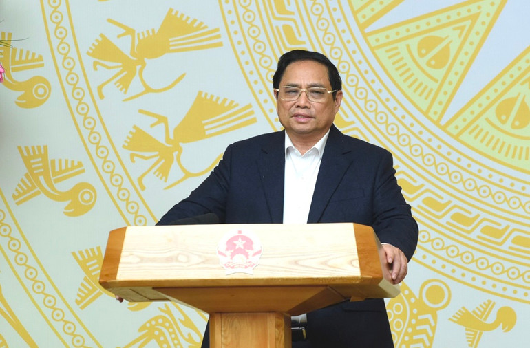 Thủ tướng Phạm Minh Chính phát biểu kết luận phiên họp.