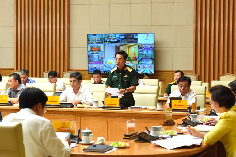 Phó Tổng Tham mưu trưởng Quân đội nhân dân Việt Nam, Trung tướng Nguyễn Doãn Anh phát biểu.