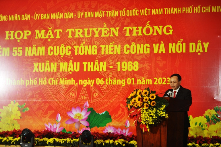 Ủy viên dự khuyết Trung ương Đảng, Phó Bí thư Thành ủy Thành phố Hồ Chí Minh Nguyễn Văn Hiếu phát biểu tại buổi họp mặt. Ủy viên dự khuyết Trung ương Đảng, Phó Bí thư Thành ủy Thành phố Hồ Chí Minh Nguyễn Văn Hiếu phát biểu tại buổi họp mặt.