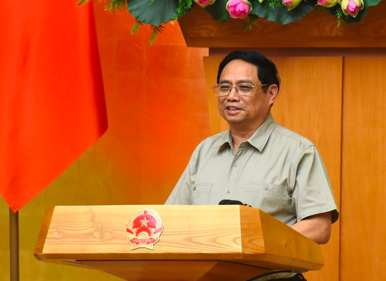 Thủ tướng Phạm Minh Chính phát biểu tại phiên họp.