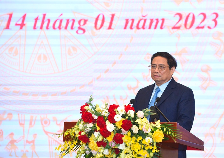 [Ảnh] Thủ tướng Phạm Minh Chính dự Hội nghị triển khai nhiệm vụ lao động, người có công và xã hội năm 2023 ảnh 10