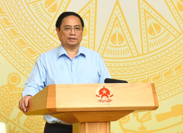 Thủ tướng Phạm Minh Chính Phát biểu khai mạc hội nghị.