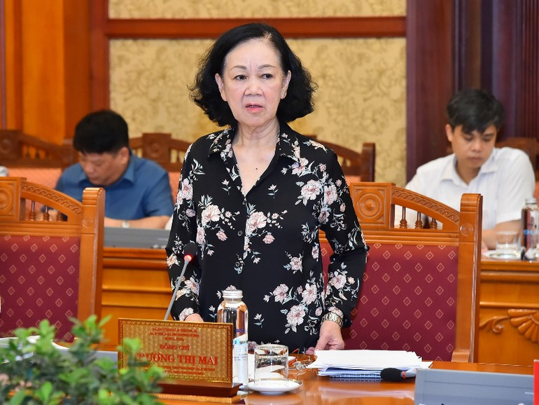 Đồng chí Thường trực Ban Bí thư phát biểu tại Hội nghị. (Ảnh: Thủy Nguyên)