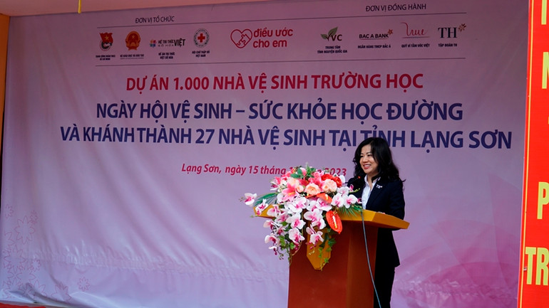 Đại diện Tập đoàn TH phát biểu tại sự kiện.