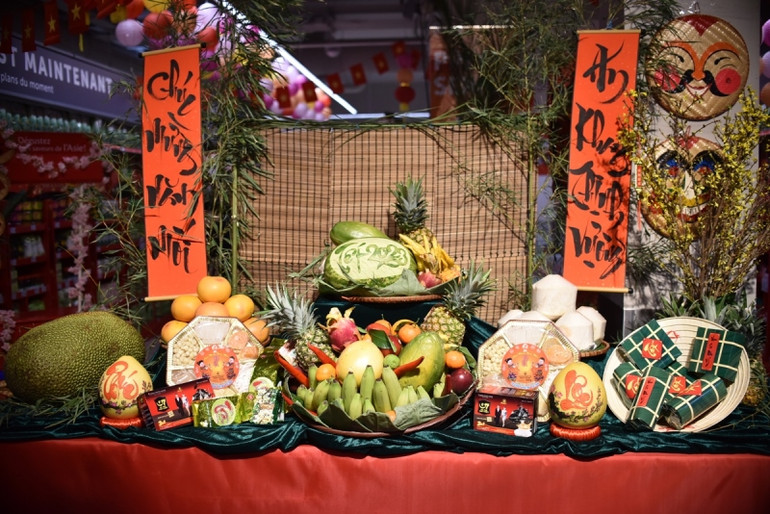 Quảng bá văn hóa Việt từ mâm ngũ quả ngày Tết. (Ảnh: MINH DUY)
