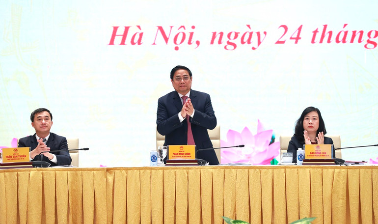 Thủ tướng Phạm Minh Chính dự và chỉ đạo Hội nghị toàn quốc triển khai công tác y tế năm 2023.