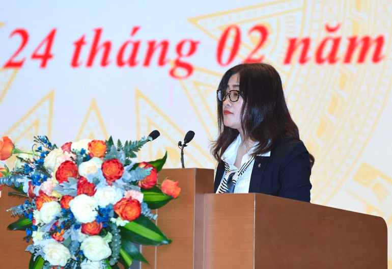 Đại diện lãnh đạo Vụ Pháp chế, Bộ Y tế phát biểu.